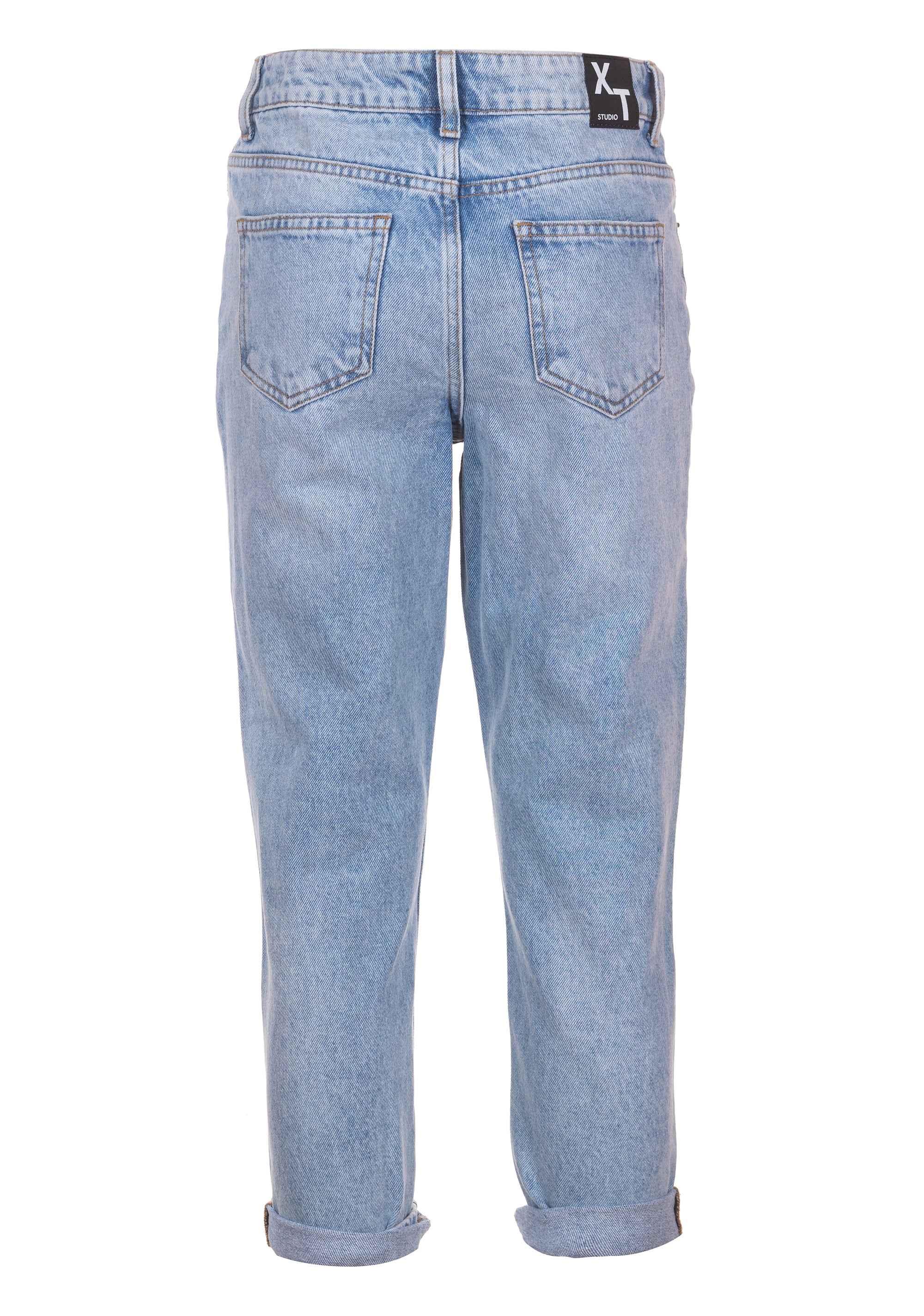 Jeans boyfriend in denim con lavaggio chiaro XT-STUDIO X123SV5001D41903-062_2
